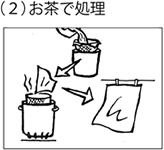 (2)お茶で処理